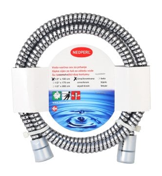 10 adet Neoperl Chromalux Spiral 12 L/dk Tasarruflu Duş Hortumu 150cm